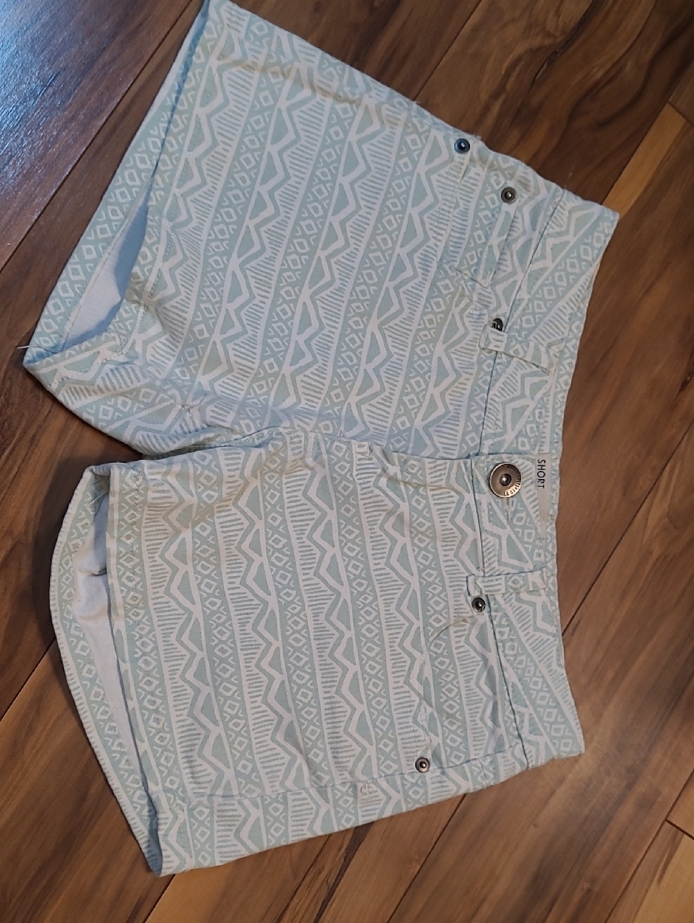Cotton On Mint and White Aztec Shorts